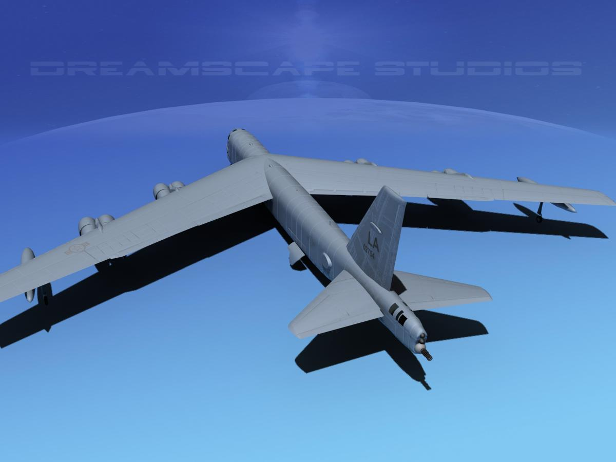 3d Boeing B-52 Stratofortress Bomber Model