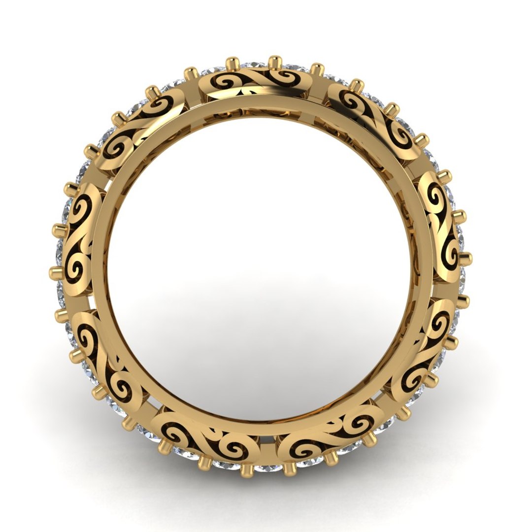 Scrolls Ring 3D Model - TurboSquid 1326013