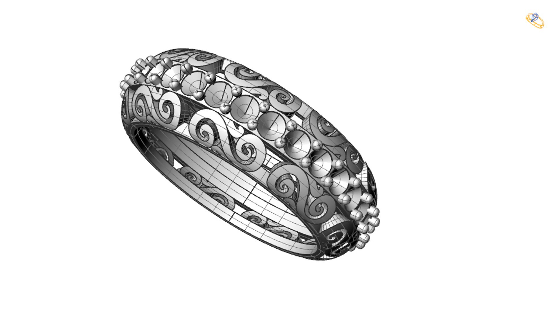 Scrolls Ring 3D Model - TurboSquid 1326013