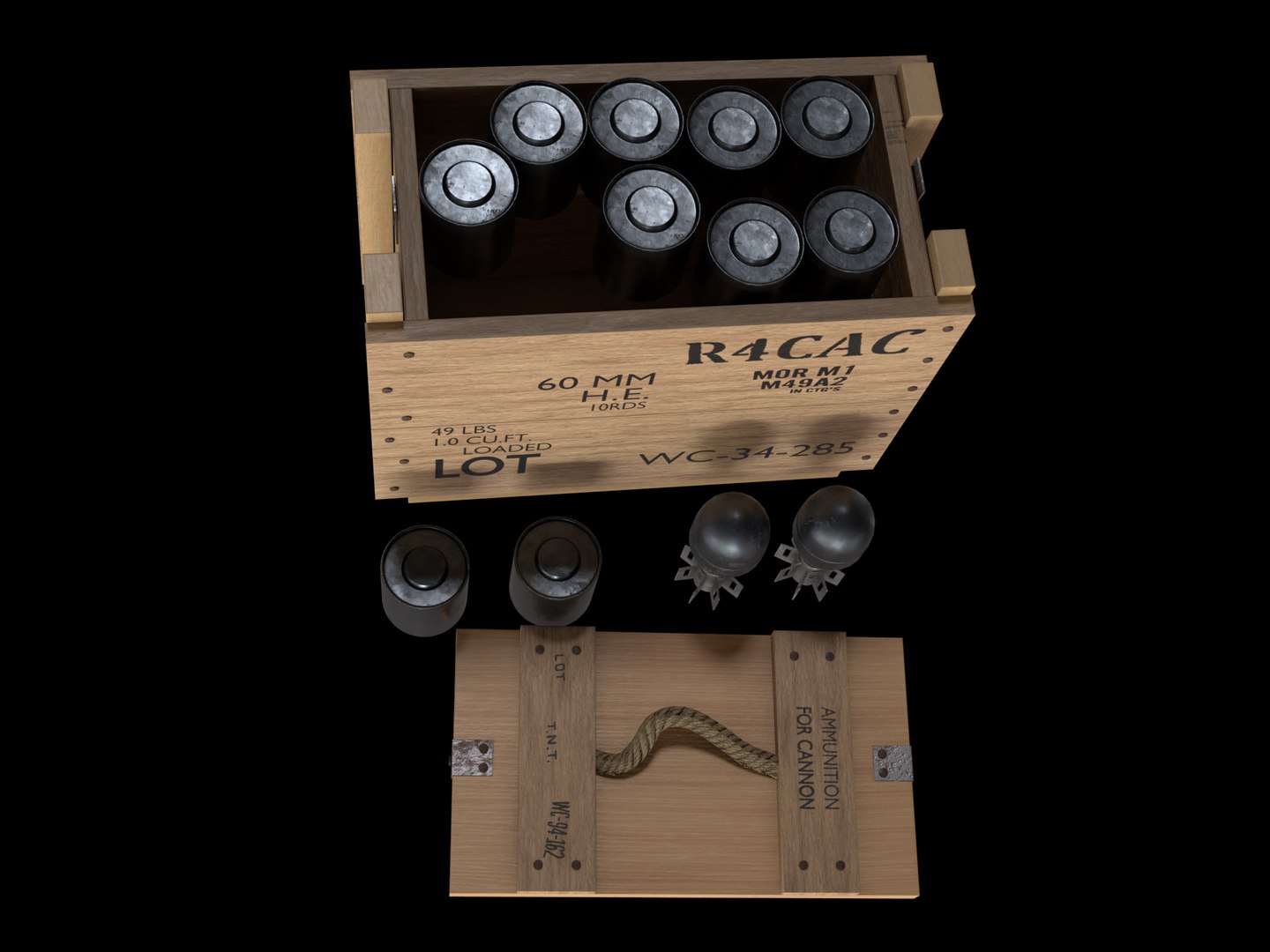 Crate explosives model - TurboSquid 1485315