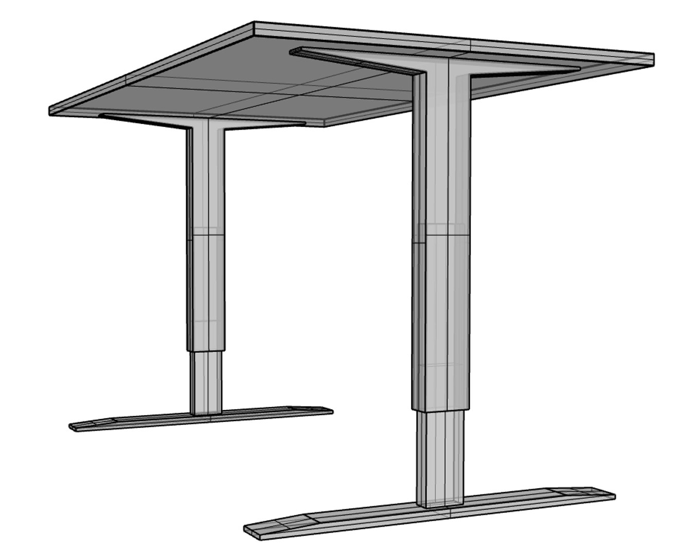 Table adjustable model - TurboSquid 1542005
