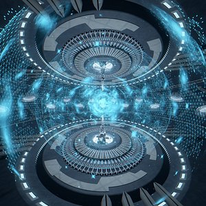 3d sci-fi spaceship interior model