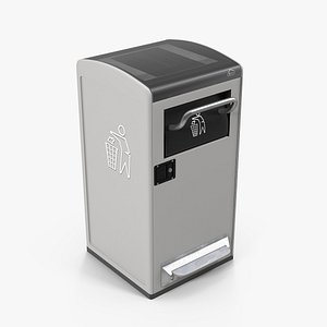 Modern Solar Smart Bin Generic 3D Model