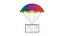 Parachute With Air Mail Sky Carrying