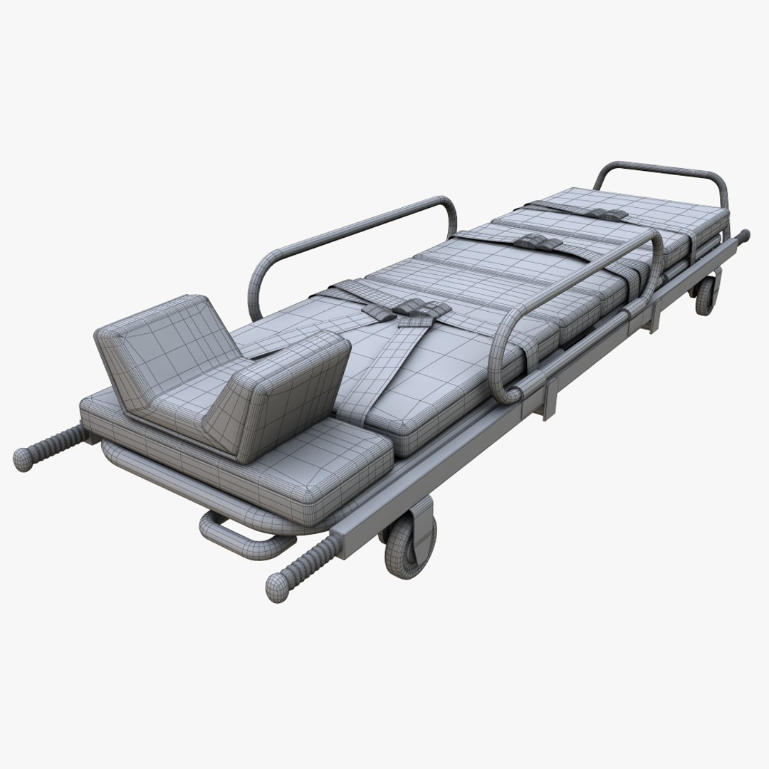 Realistic Ambulance Stretcher 3d Model