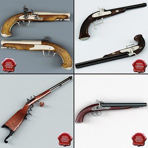 old muskets 3d model