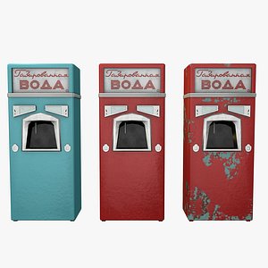 3d ready low-poly vending soda