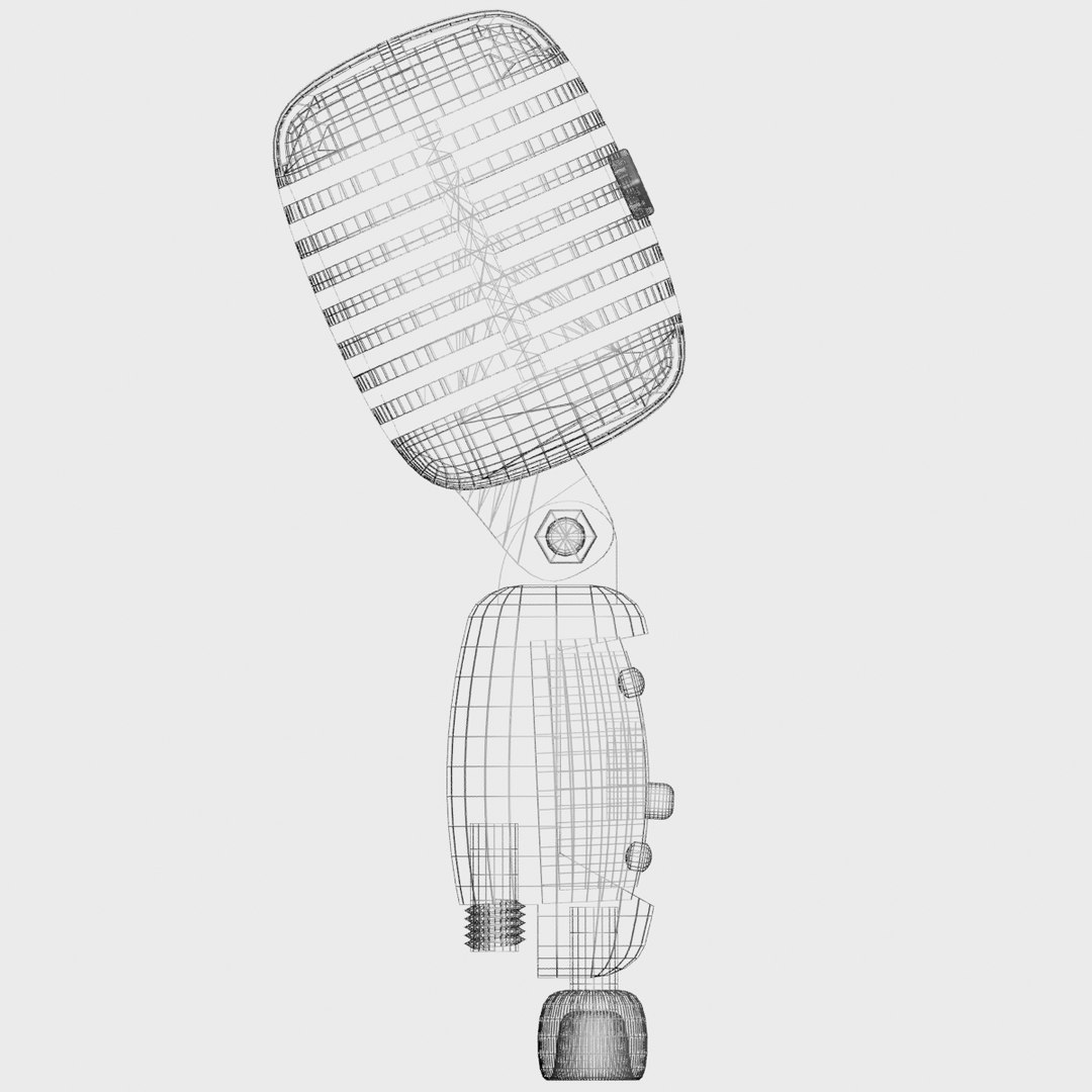 shure microphone 3d model
