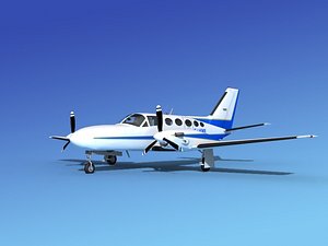 scale cessna 425 conquest 3d model
