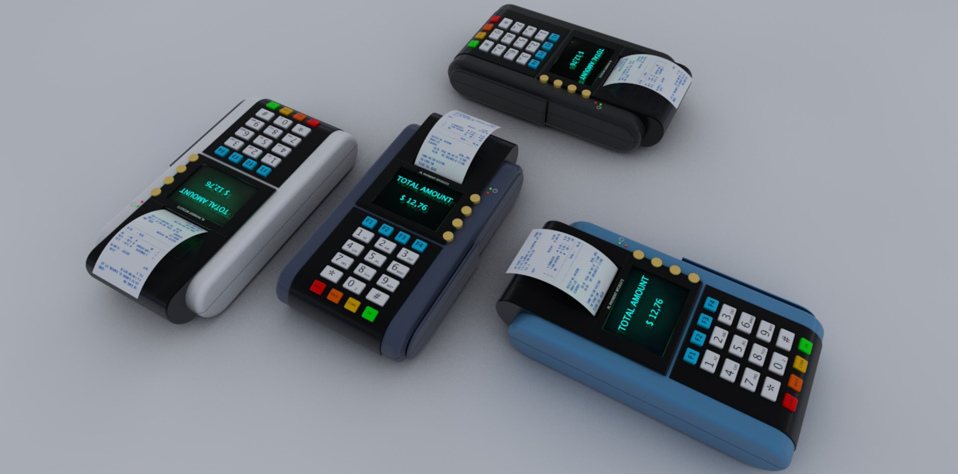 credit card reader 3d model