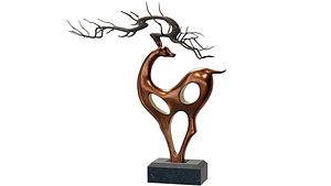 Copper Deer Decoration 3D model