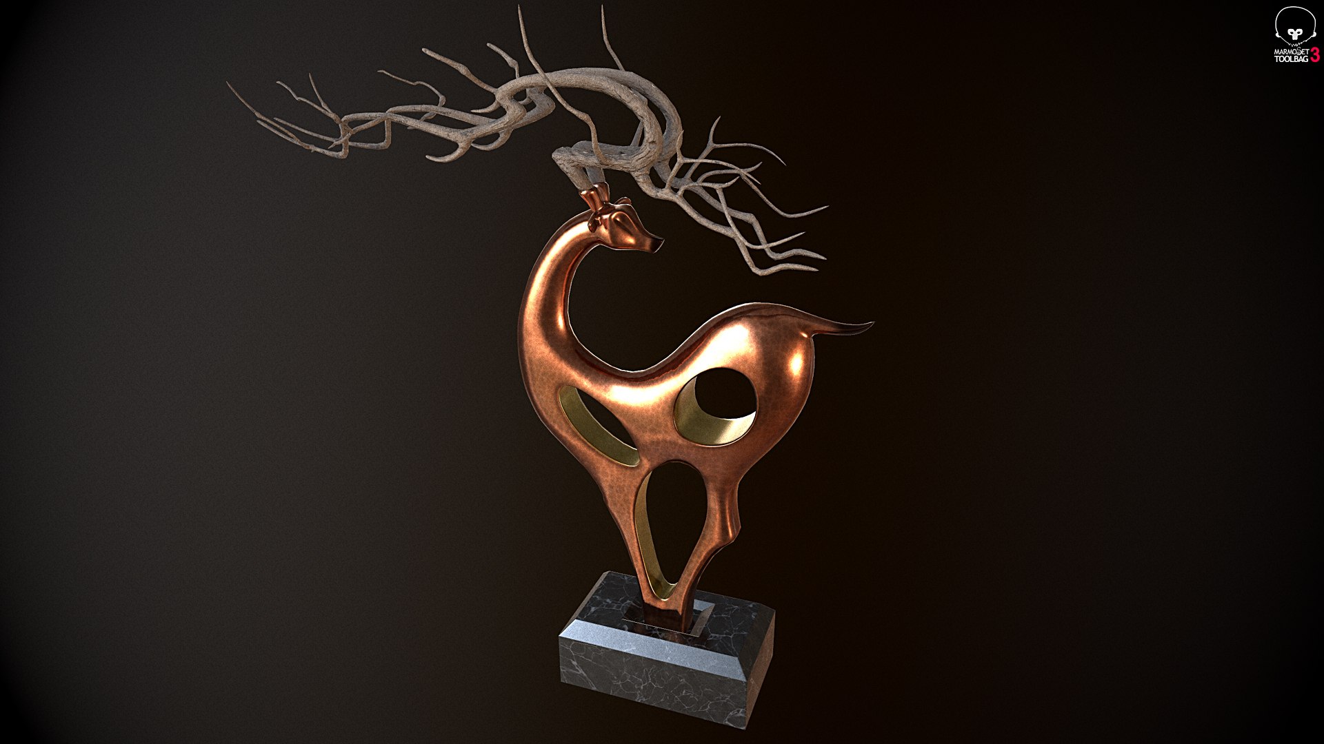 Copper Deer Decoration 3D model https://p.turbosquid.com/ts-thumb/FG/0NIfjU/qN/marmo01/jpg/1657317513/1920x1080/fit_q87/428de9adb79241efc923669c435d33969b23a845/marmo01.jpg