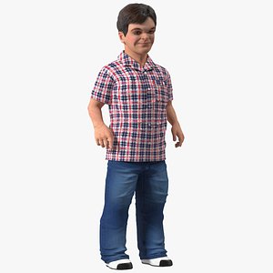 Character Dwarf Man Everyday Style Rigged for Cinema 4D