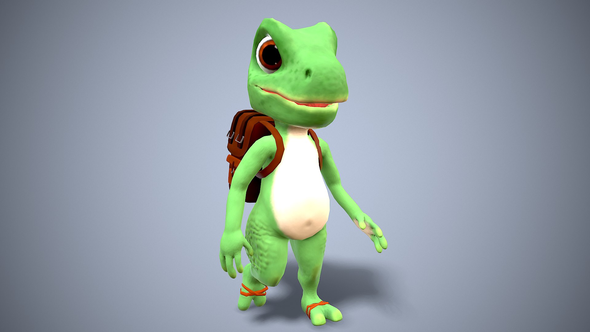 3D model cartoon gecko traveler https://p.turbosquid.com/ts-thumb/FG/7Mr9TP/9a/11/png/1696792425/1920x1080/fit_q87/f37d6351e304a6b1b69e904f4397a30a2421a0cc/11.jpg