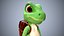 3D model cartoon gecko traveler