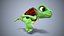 3D model cartoon gecko traveler