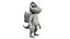 3D model cartoon gecko traveler