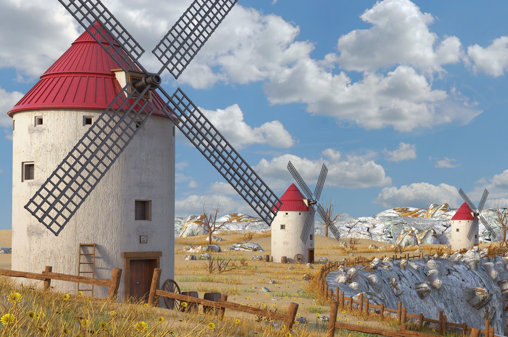 3D landscape windmill spanish model https://p.turbosquid.com/ts-thumb/FG/AWokJ2/k8xNQMeU/winmill7/jpg/1534846152/1920x1080/fit_q87/0e18c0d2d9652b3d98a217c7525216fdc07c9643/winmill7.jpg