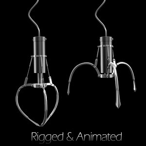 Claw Toy (rigged & animated)