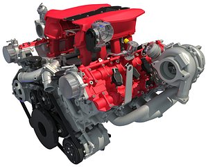 V6 Engine with Gasoline Ignition - 3D Model by 3D Horse