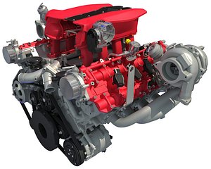 Twin Turbocharged V8 Engine