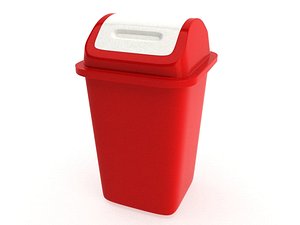 Trash Bin 1 Red - vray materials