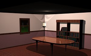 scene book room animation max