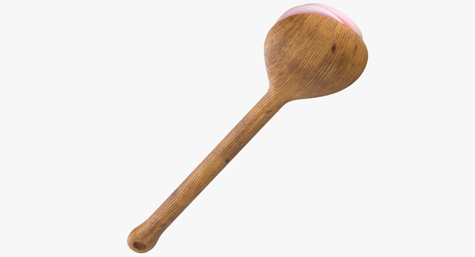 3D wood spoon cream pink model - TurboSquid 1424842