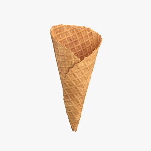 Empty ice cream cone 3D model