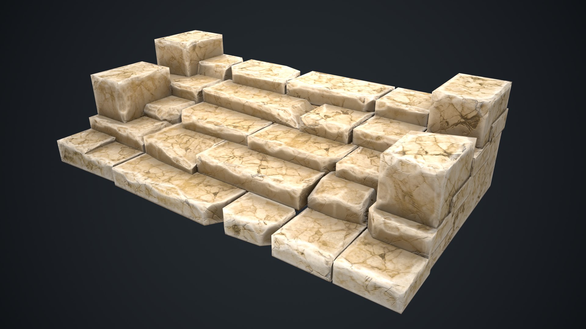 Marble Stairs 3D Model - TurboSquid 1653862