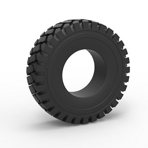 Truck tire 4 Scale 1 to 25