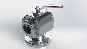 3D Industrial Ball valve