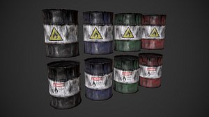 Old oil barrels