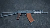 AKS-74U 3D Model  Compact Soviet Carbine