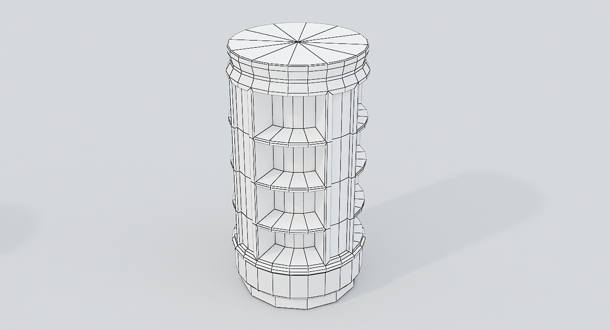 Wooden Bookshelf 2 model TurboSquid 1734667