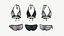 Maillot de bain bikini noir - 3 couleurs