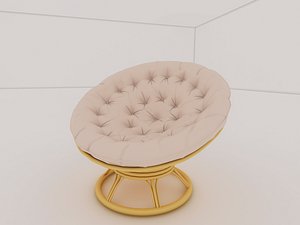 3D Armchair Oval