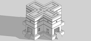 3D model las iglesias talladas en