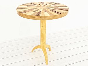 3d wooden coffee table