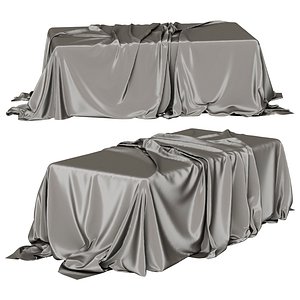 Tablecloth with folds 3D model