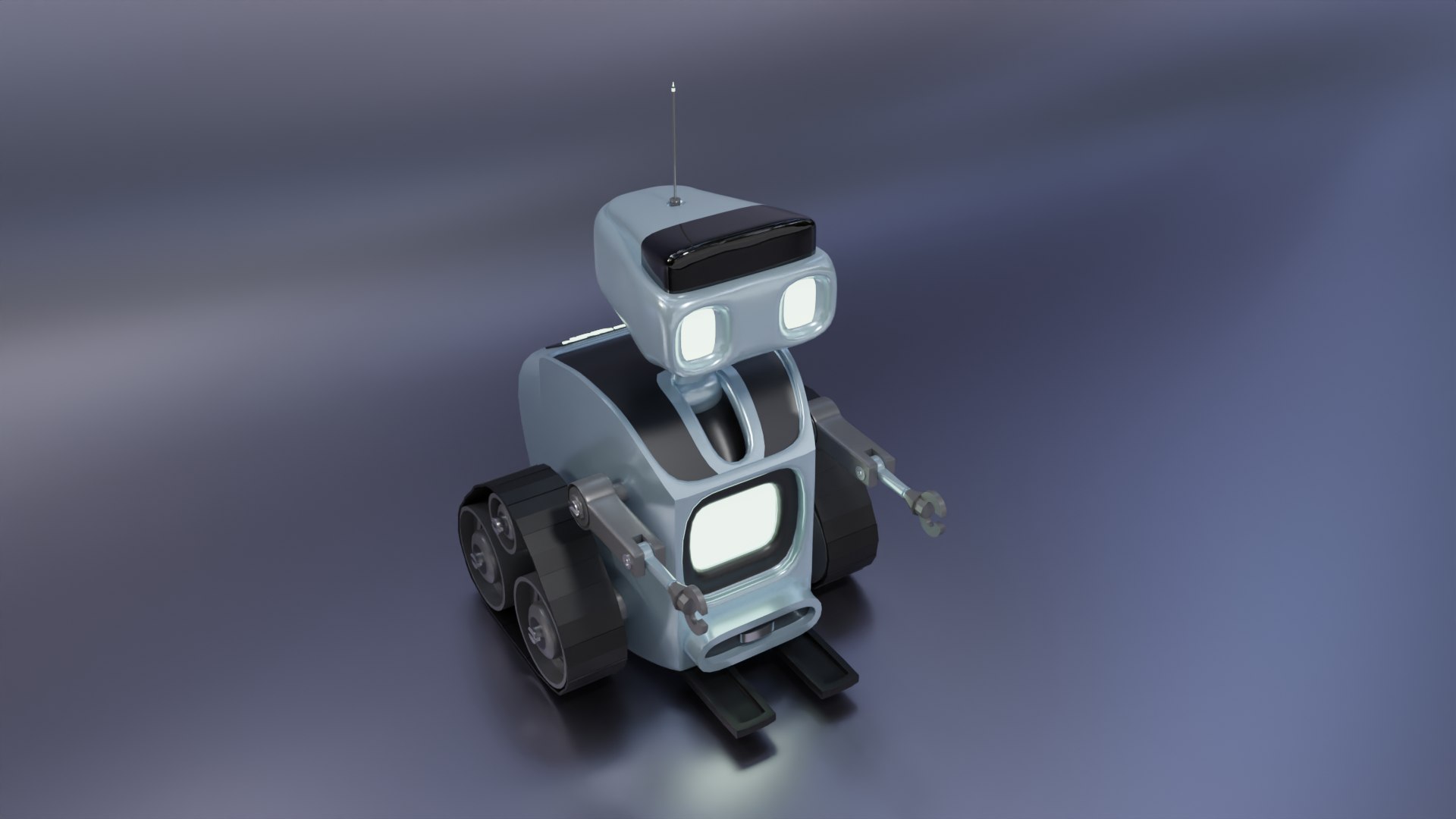 3D Model Robot Wall TV - TurboSquid 1851479