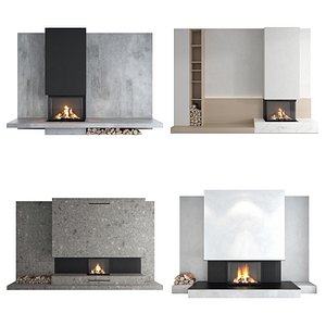Modern Fireplace set 12