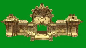 3D model Stylized Monkey Temple