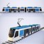Tramway urbain Stadler Tango avec textures 4k