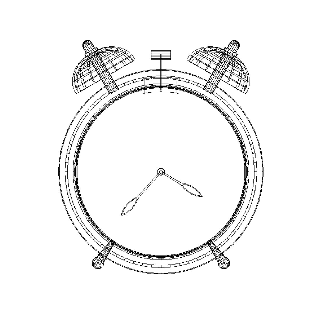 3D alarm clock old model TurboSquid 1412352