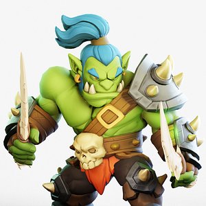 Stylized Medieval Orc Character - Mugor 3D model