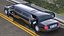 stretch limousine generic black car 3D