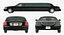 stretch limousine generic black car 3D