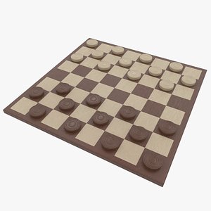 Checkers Game Complete - Jogo de Damas | 3D model