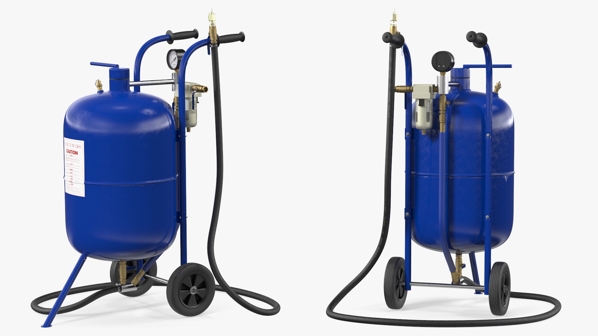 Sandblasting Machine Blue 3D model preview